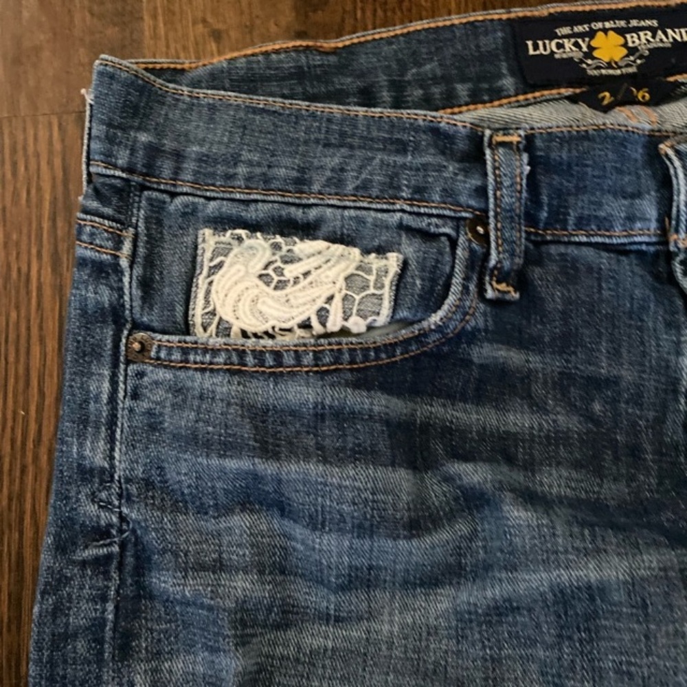 Lucky Brand Sienna Tomboy Crop Lace Cuff Jeans - Picture 6 of 8